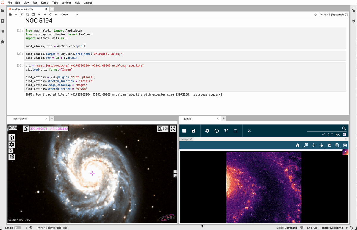 Animation showing different UI widgets in different layouts in a Jupyter Notebook